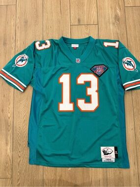 Mitchell & Ness Teal Miami Dolphins Dan Marino Throwback Jersey